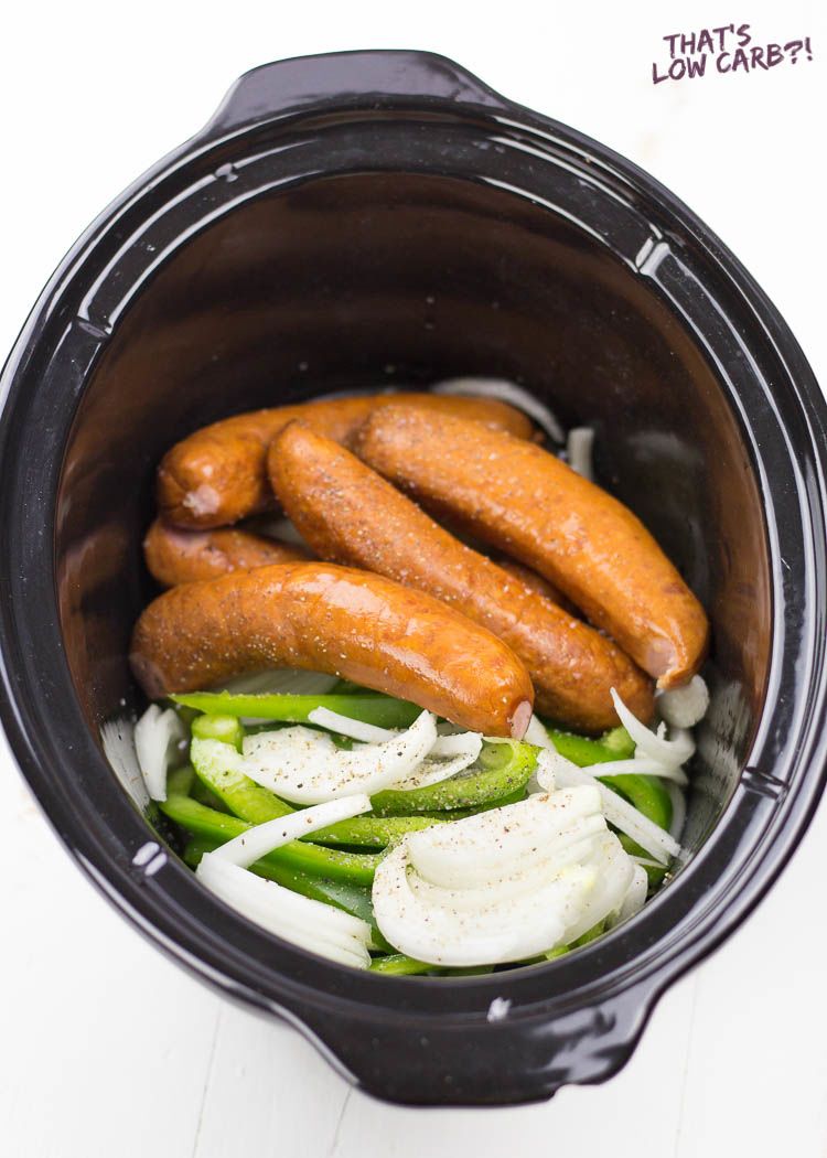 Slow Cooker Sausage and Peppers – Kalyn's Kitchen